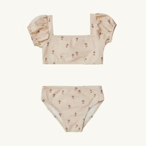 NWT - Quincy Mae Zippy Two-pieces light pink floral bikini size 18-24 months